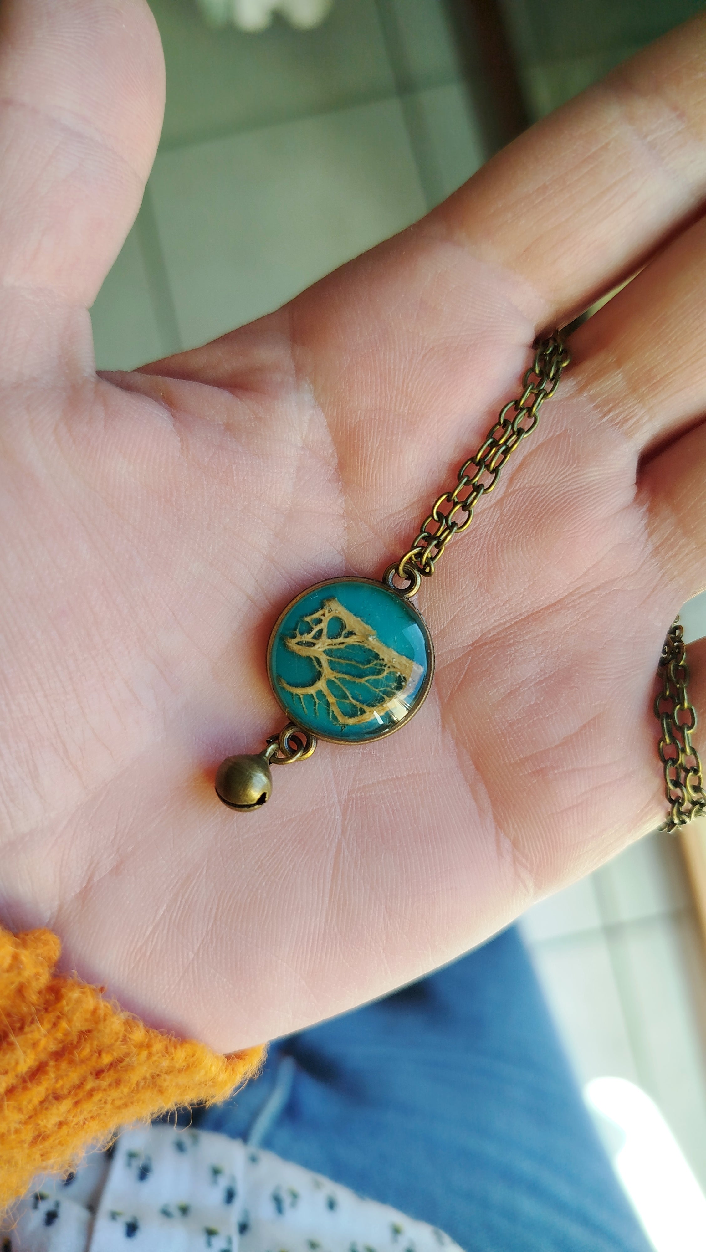 Ciondolo con fibra di fico d'India