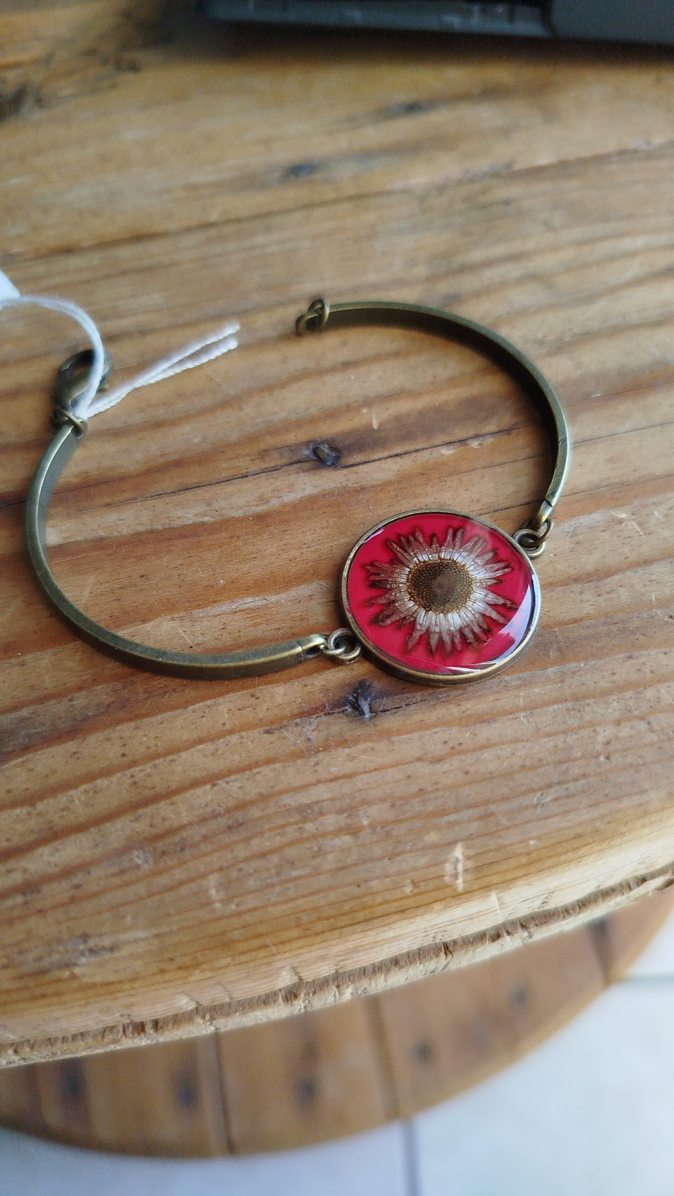 Bracciale con capolino di margherita