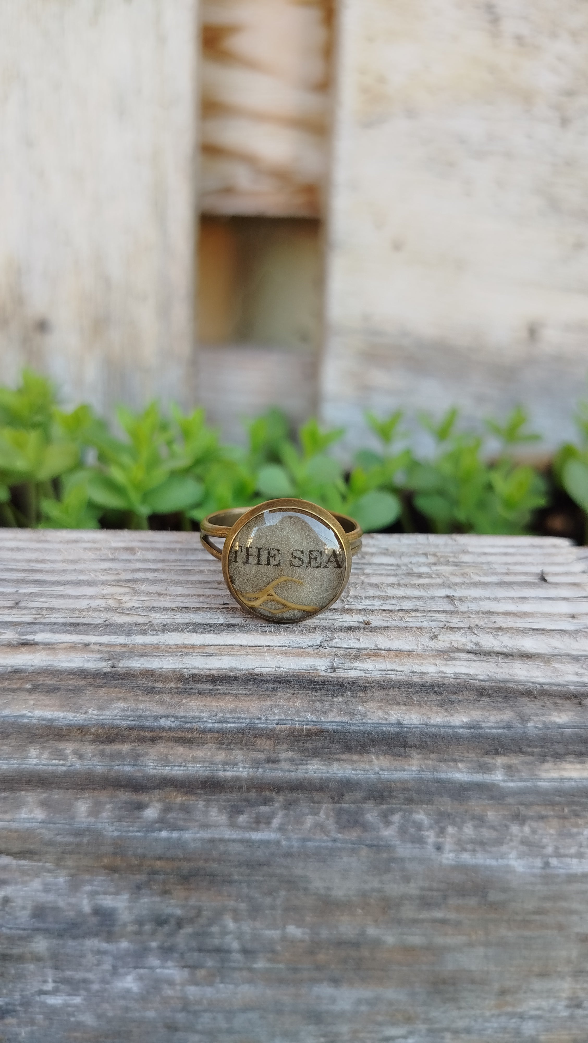 Anello regolabile con fibra di fico d'India