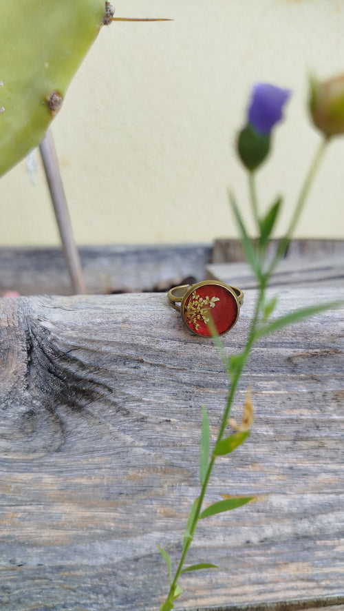 Anello regolabile con carota selvatica