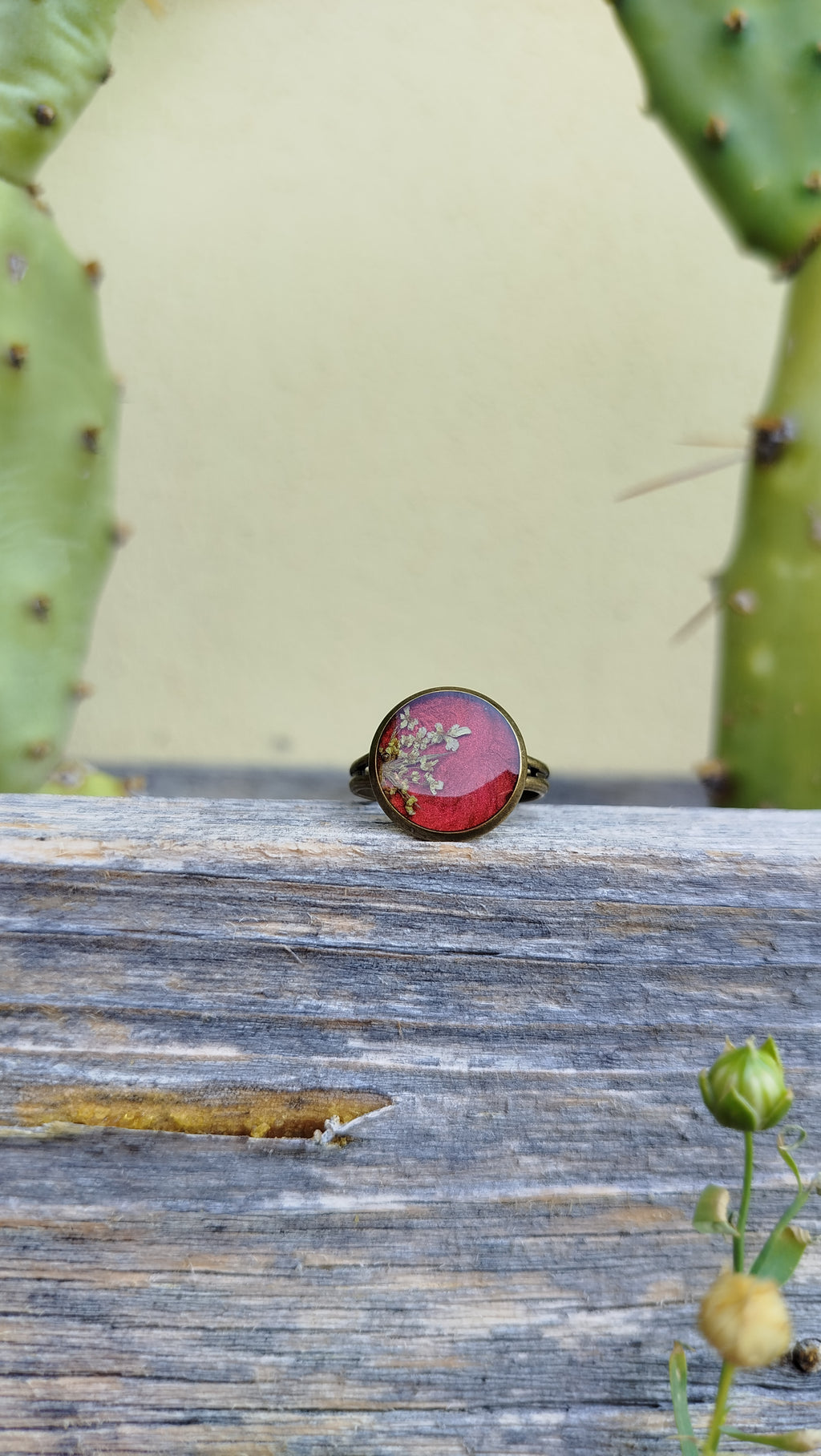 Anello regolabile con carota selvatica