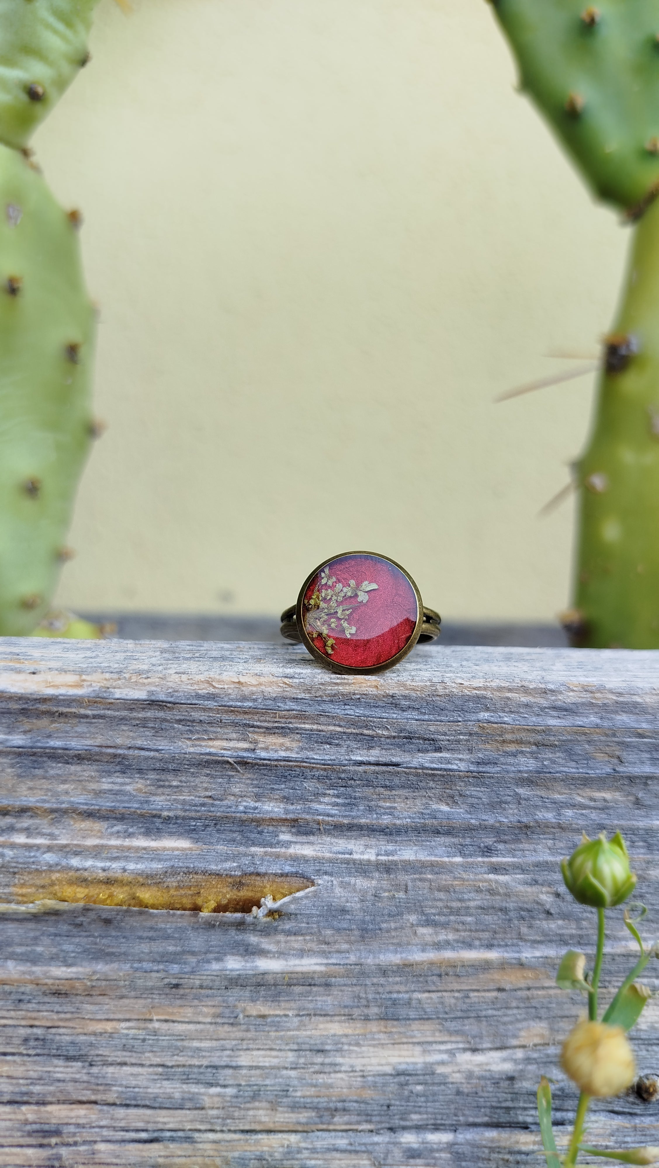 Anello regolabile con carota selvatica