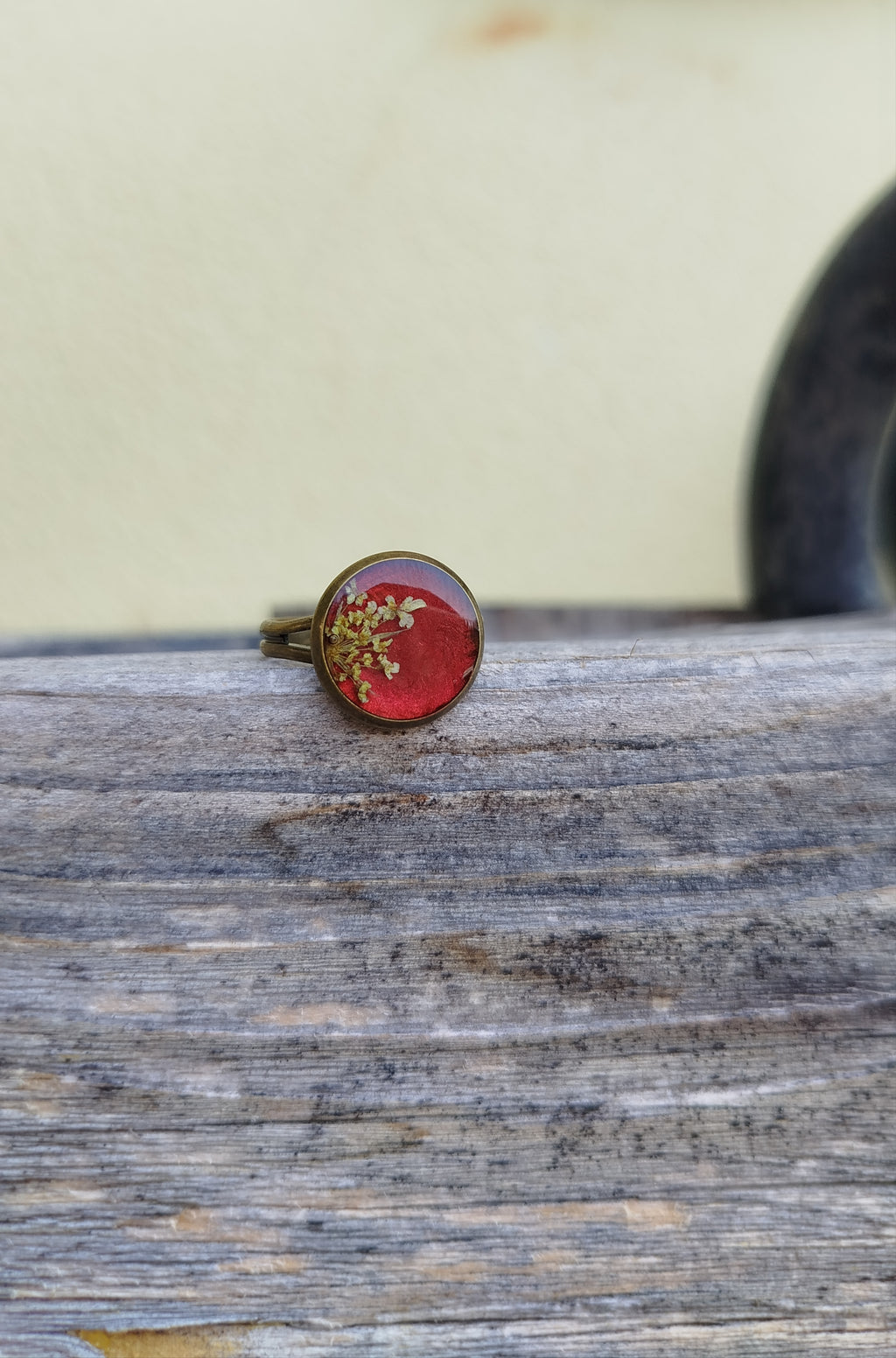Anello regolabile con carota selvatica
