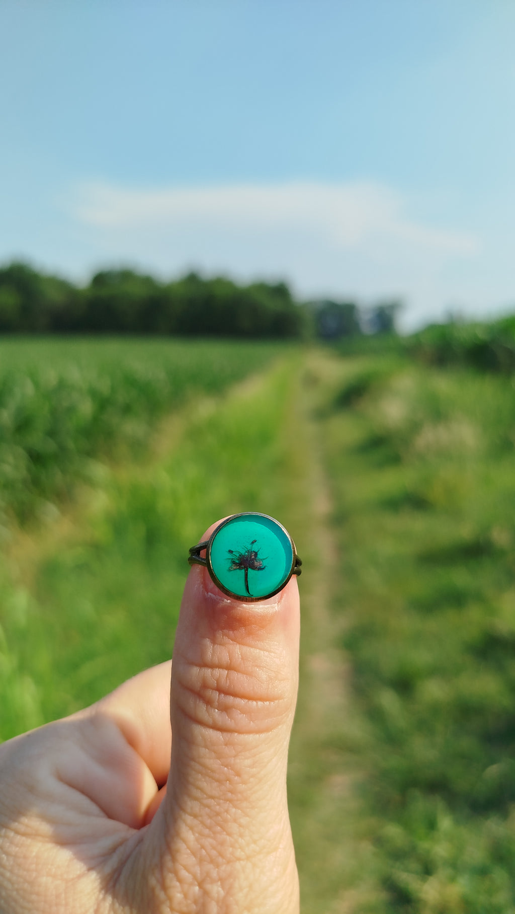 Anello regolabile con fiore di acero giapponese