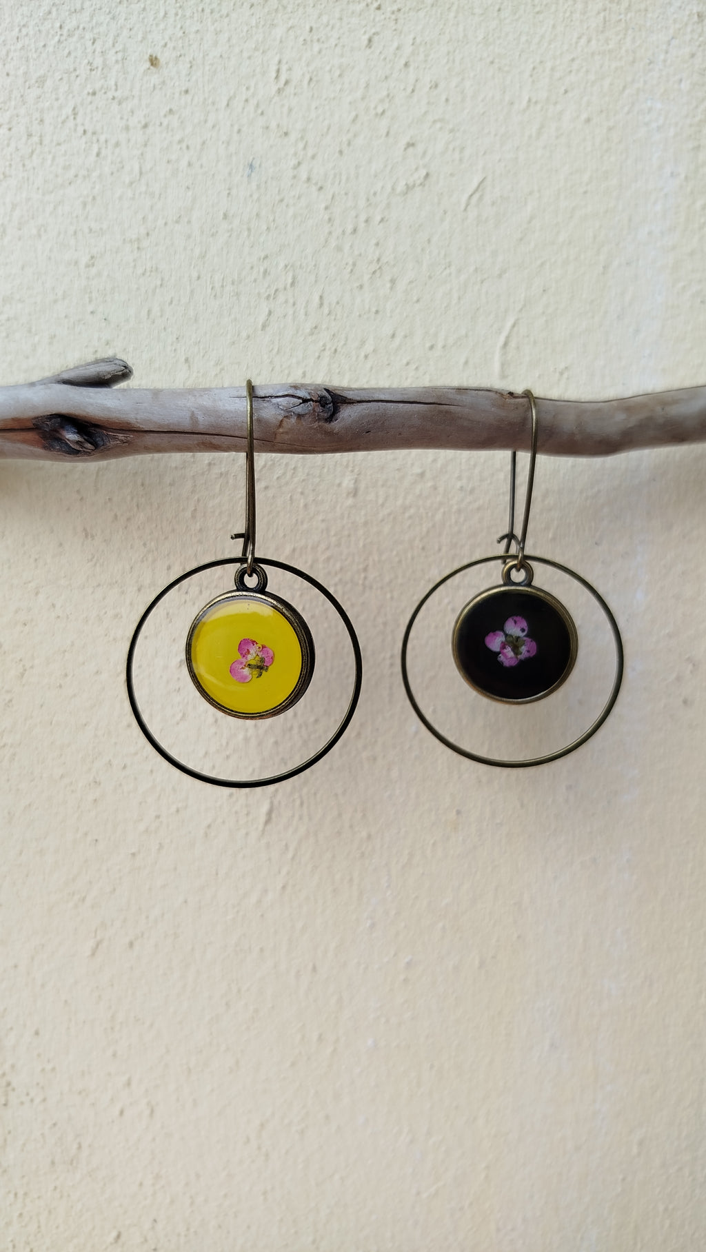 Orecchini pendenti con fiori di alisso doppio modello