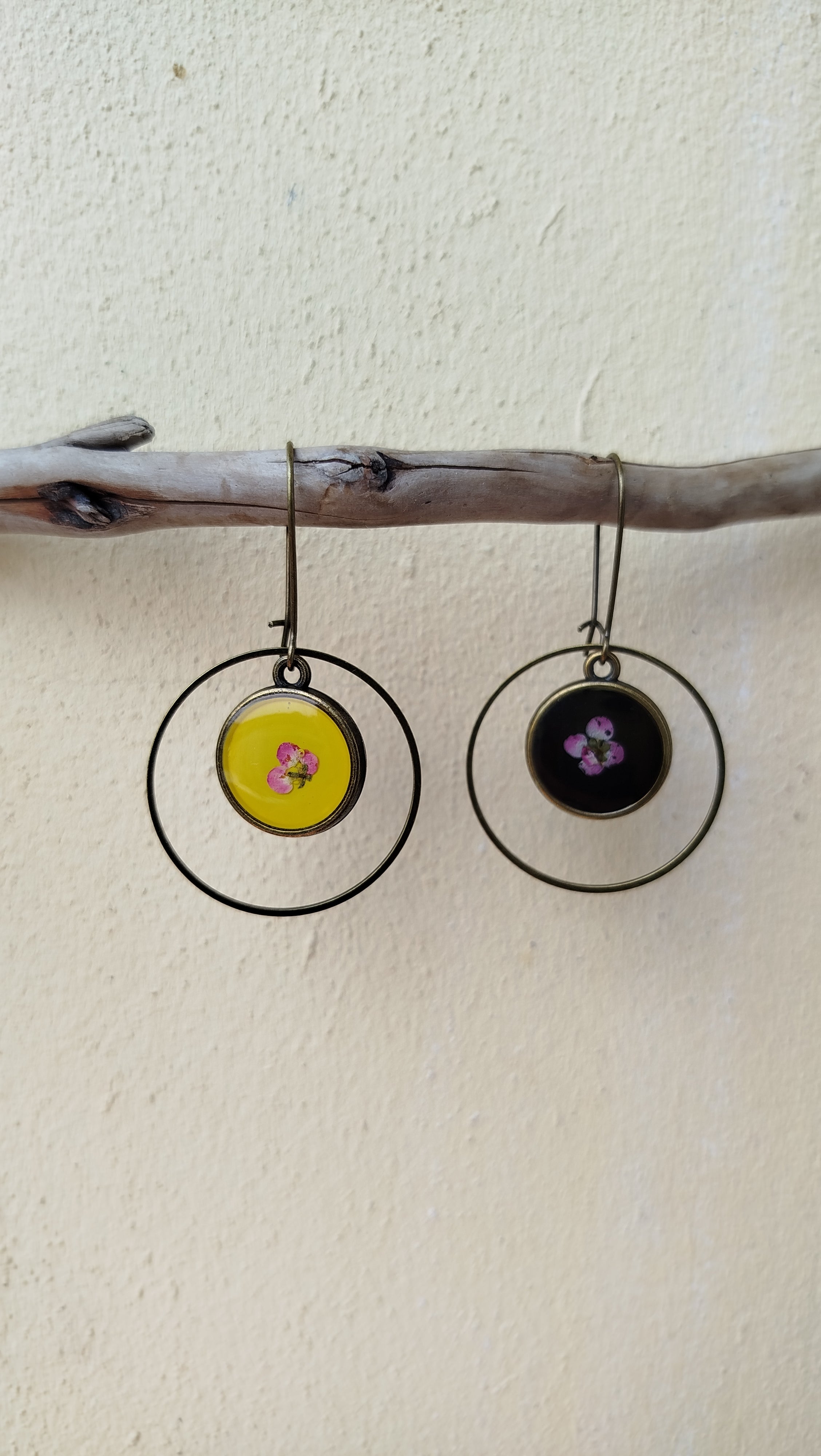 Orecchini pendenti con fiori di alisso doppio modello