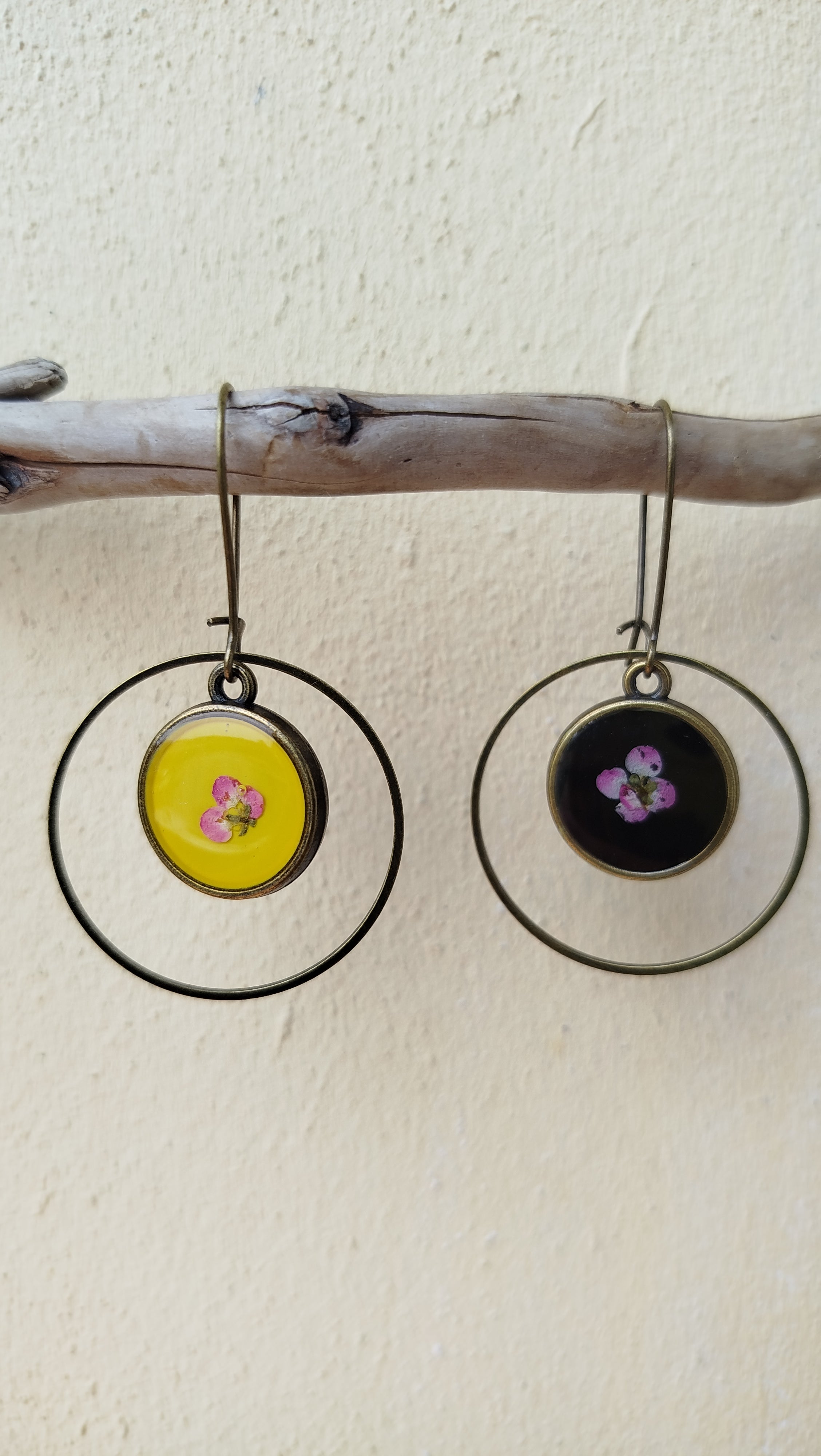 Orecchini pendenti con fiori di alisso doppio modello