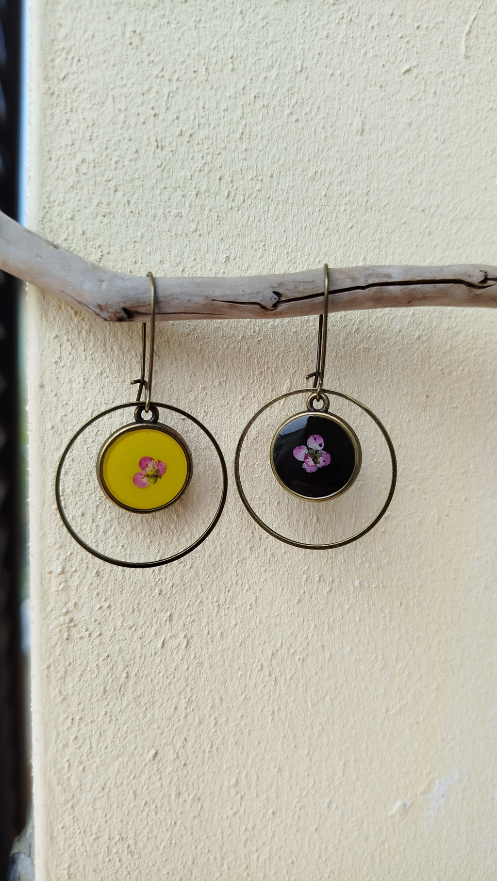 Orecchini pendenti con fiori di alisso doppio modello