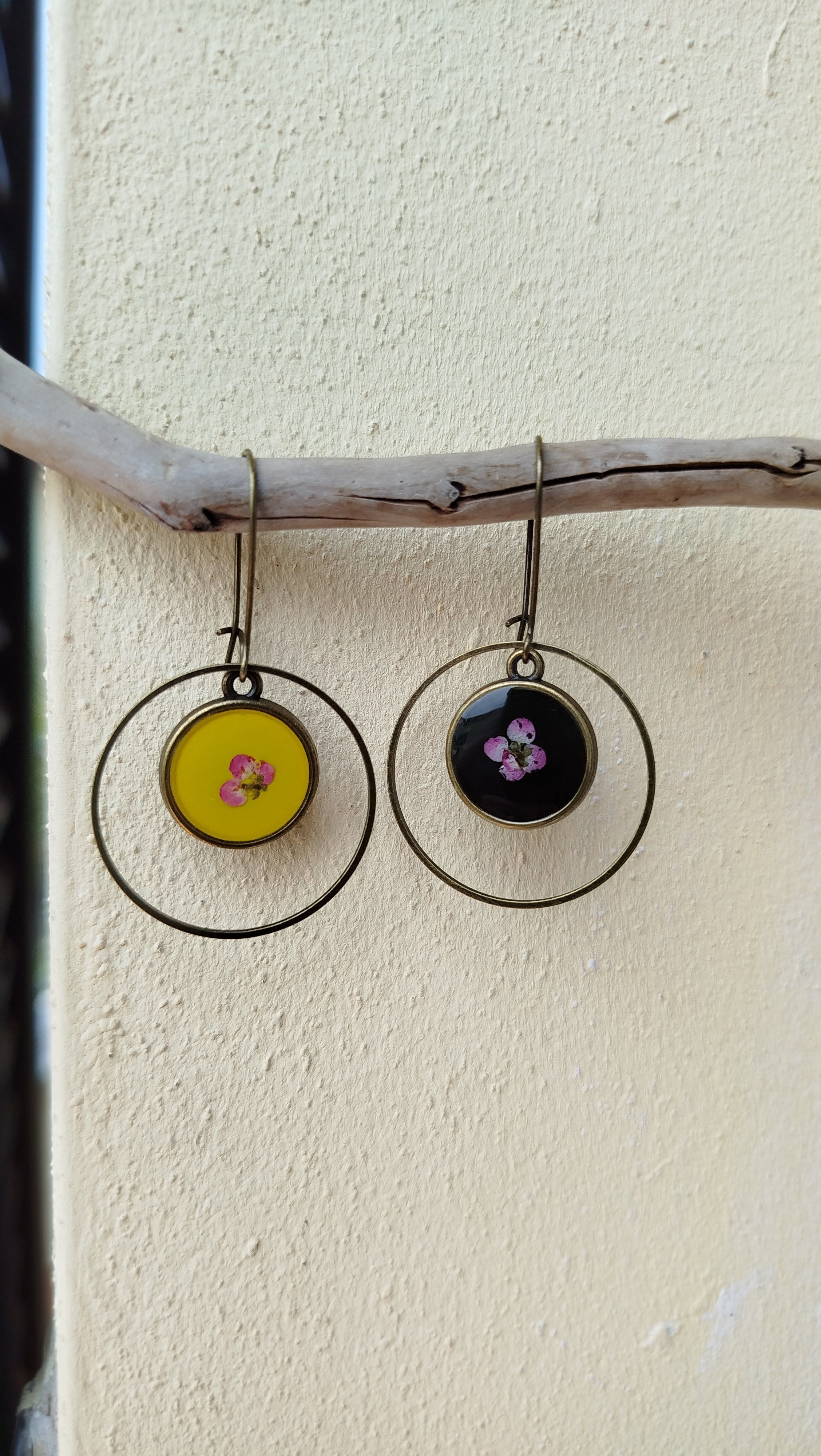 Orecchini pendenti con fiori di alisso doppio modello