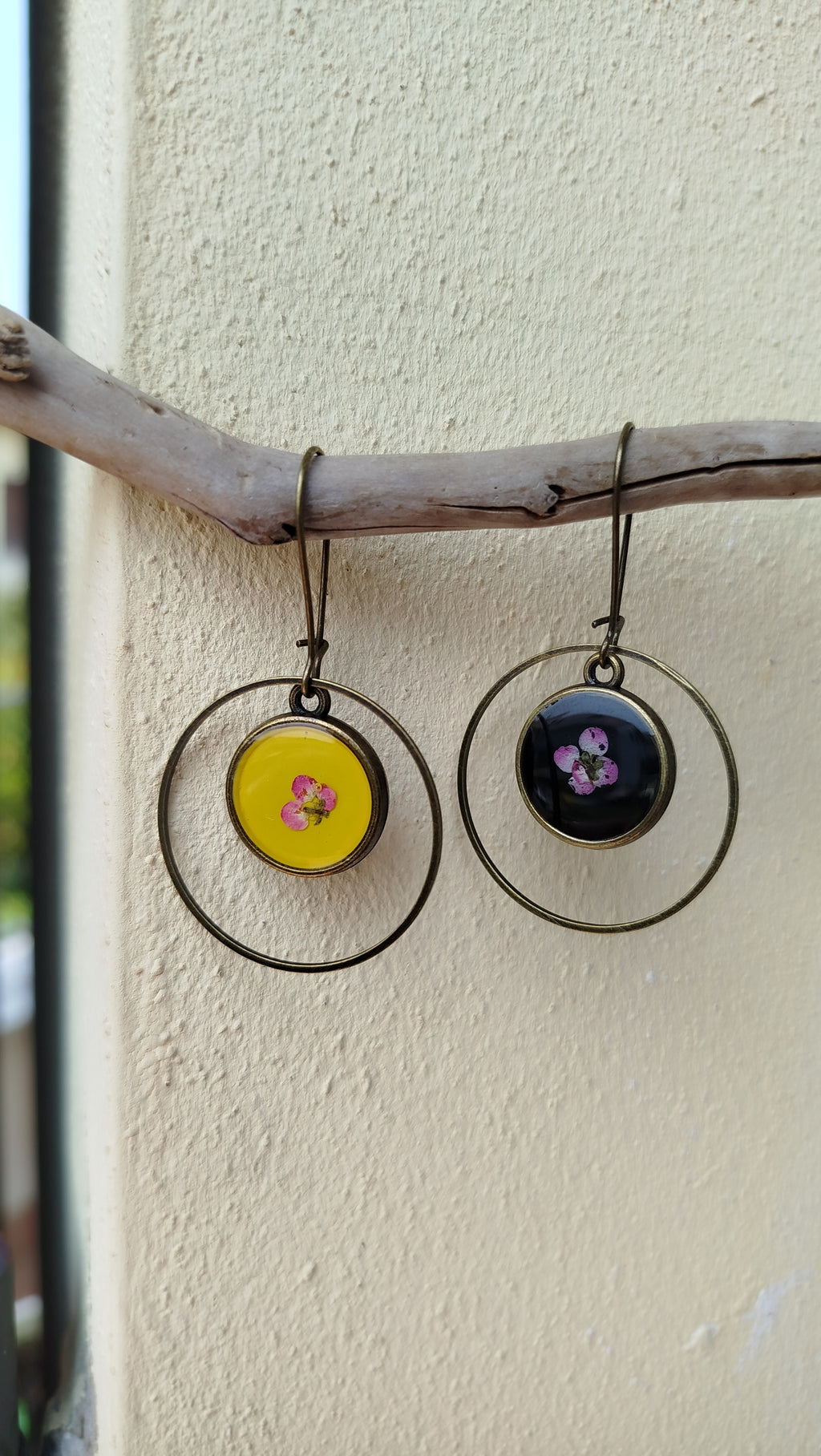 Orecchini pendenti con fiori di alisso doppio modello