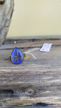 Anello regolabile con foglia di abelia