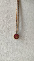 Collana con sambuco e pietre di diaspro paesaggio